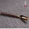 Juego de Té de Madera Maciza Ébano Seis Piezas Juego de Té Kung Fu, Incluye Aguja de Té, Cuchara de Té, Pinzas de Té, Adecuado para Uso en Casa y Oficina