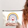 Amazon AliExpress Bolsa Cosmética Lona tamaño pequeño Bolsa con Cremallera Almacenamiento Algodón Transfronteriza Portátil Bolsa de Mano para Lavado
