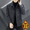 Abrigo de Otoño e Invierno Chaqueta para Hombre Tendencia Lana Hombres Invierno Gama Alta Casual Abrigo Corto de Lana