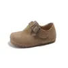 Sandálias Tongkutu estilo coreano Birkenstock para crianças meninas, sapatos macios para bebês de 1 a 3 anos meninos, sapatos casuais de camurça