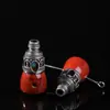 Resina Plateada de Xizang Empalmada de una Sola Pieza Cabeza de Buda Forma de Gota de Agua Conector de Tres Vías Hecho a Mano DIY Estilo Antiguo Cuentas DIY Accesorios para Joyería
