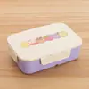 Lancheira de plástico de grau alimentício com tampa flip-top e divisórias, conjunto de lancheira e copo d'água para estudantes, lancheira de frutas para trabalhadores de escritório para levar