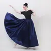 Falda de Práctica de Danza Xinjiang Falda de Práctica de Danza Yi Uygur Falda Disfraz de Actuación Xizang Falda Adulta de Gran Vuelo Femenina