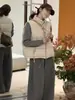 Chaleco Acolchado con Cuello Alto Estilo Coreano para Mujer Ropa de Abrigo Otoño e Invierno 2025 Chaleco Chaleco Chaqueta de Plumón de Pato Blanco Pequeño Engrosado