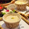 Taza de Bambú Tejido Hecha a Mano de Moda para Té de Leche Cesta de Bambú Taza de Té de Leche Cesta de Bambú de Moda Cubierta para Taza de Té de Leche Cubierta de Taza Tejida de Bambú