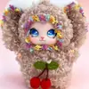 Super Lindo de Alta Venta Conejo de Peluche con Encaje de Lichi Colgante de Bolso de Conejo de Orejas Caídas Llavero Regalo para Mejor Amiga