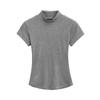 Camiseta de Manga Corta Rosa de Corte Ajustado Pure Desire para Mujer, Cuello Alto de Chica Sexy, Camiseta Básica de Hombro Regular Moldeadora del Cuerpo, Top Delgado