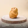 Versión Q Lindos Doce Animales del Zodiaco Pieza de Mano Madera Maciza Madera de Tuya Talla de Madera Animal Portátil Pequeño Adorno Wenwan de Mano