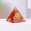Cristal Natural 3cm Grava de Cristal Pirámide de Resina Adorno Hogar Oficina Escritorio Torre de Energía Adorno Venta al por Mayor