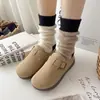 Calcetines de Felpa Japoneses Versátiles con Bloques de Color para Mujer, Calcetines de Media Pantorrilla, Calcetines Gruesos Cálidos de Invierno, Calcetines Largos Holgados con Bloques de Color