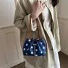 Bolsa pequena de bolinhas popular deste ano para mulheres 2026 nova bolsa transversal estilosa e versátil bolsa de saco requintada com cordão atacado