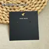 Tarjeta de Presentación Negra de Alta Gama para Aretes Logo Personalizado en Blanco Tarjeta Gruesa para Empaque de Aretes Venta al por Mayor Tarjeta Trasera con Agujero para Colgar