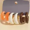 Conjunto de Três Peças de Brincos Geométricos Simples em Acrílico Europeu e Americano com Pino de Prata, Estilo Férias, Modernos, Simples e de Alta Qualidade