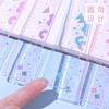 Regla Hongtai Ps con Regla Ondulada Regla de Plástico de Regalo Regalo para Estudiante Empaquetada Individualmente Set de Reglas de Dibujos Animados