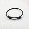 Joyería de mano de acero de titanio metálico para hombre y mujer, pulsera de hilo DIY, se puede desenroscar y apretar manualmente, pulsera de apertura de acero inoxidable
