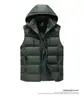 Chaleco de algodón liso transfronterizo para hombre, chaqueta nueva de otoño e invierno talla grande, chaleco de algodón liso para hombre en stock de comercio exterior