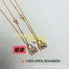 Collar Bolso Kangkang Letra H para Mujer Colgante de Diamantes Completos Plata 925 Oro Rosa Pop Nuevo Estilo Hebilla de Candado Cadena para Clavícula que no se Desvanece