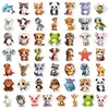50 Pegatinas de Animales con Ojos Grandes, Compra Directa Transfronteriza de Amazon, Dibujos Animados Lindos Animales Pequeños Naturales Graffiti Pegatinas de PP