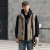 Chaleco de Algodón Grueso de Trabajo Retro Estilo Japonés con Cuello Mao para Hombre Invierno Suelto Casual Cálido Chaleco de Algodón Chaleco Moderno
