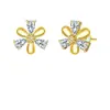 Nuevos Pendientes de Botón Pequeños de Flor de Plata de Ley S925 para Mujer, Diseño Minimalista Único, Accesorios Florales de Oreja de Moda y Elegantes