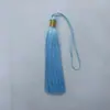 12cm borla de seda dorada borla bolsa colgante de abanico colgante de coche marcapáginas colgante de unidad USB funda de teléfono colgante de borla de seda de hielo borla