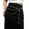 Joyería transfronteriza europea y americana nuevo metal retro cadena de cintura para mujer de alta calidad multicapa borla cinturón de cintura en stock venta al por mayor de fábrica