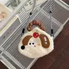 Linda Bolsa para Teléfono Móvil para Mujer, Bolso de Mano Pequeño Versátil de Dibujos Animados, Bolso Cruzado de Felpa con Bordado de Conejo