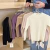 Suéter Básico Suave y Esponjoso para Niñas Otoño/Invierno 2025 Versátil Cuello Medio Alto Punto para Niñas y Niñas Mayores