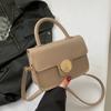 Moda color contraste retro estilo occidental primavera 2024 Nuevo estilo coreano simple casual mano hombro cruzado pequeño cuadrado bolso de mujer