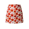 Conjunto de Vacaciones en la Playa con Camisola Corta Dopamine Sweet Girl Daisy con Copas y Falda Floral Estilo Pintura al Óleo