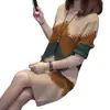 Jersey de mujer de largo medio, estilo nuevo para otoño e invierno de 2026, prenda exterior holgada, top de punto elegante y versátil.