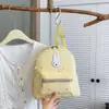 Mochila estilo coreano con estampado de lunares, conejos y estrellas para estudiantes, bolsa escolar de gran capacidad, mochila linda y elegante para niñas