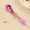 Cuchara de Titanio Puro, Cuchara de Flor de Hielo de Gama Alta, Cuchara de Café, Cuchara de Mesa para el Hogar, Cuchara para Condimentos, Vajilla para Acampar al Aire Libre, Cuchara para Sopa