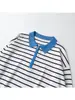 Suéter de Punto de Moda Europea y Americana a Rayas Marca Z, Suéter Popular con Cuello Polo de Moda en Aliexpress, Elegante y con Estilo del Sudeste Asiático Za