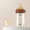 Amazon biberón imitación leche materna para recién nacidos anti-cólicos boca ancha vidrio de borosilicato alto biberón transfronterizo venta al por mayor