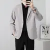 Estilo Coreano de Primavera y Otoño Tendencia Versátil Estilo Británico Atractivo Traje Pequeño Nuevo de Gama Alta Versátil Blazer con Caída para Hombre