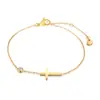 Estilo europeo y americano Comercio exterior pulsera de acero inoxidable con circón de diamante Esmeralda simple joyería de moda para mujer al por mayor