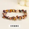 Pulsera de Cristal de Ágata de Piedra Triturada Natural, Pulsera Retro Personalizada para Hombres y Mujeres, Pulsera de Cinco Flores, Joyería de Mano, Pulsera para Niñas