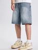Bermudas de mezclilla recta lavada vintage para hombre, verano, delgadas, holgadas, estilo americano, pantalones modernos, casuales, medios