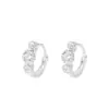 Aretes de Plata S925 con Tres Piedras de Circonita, No Necesitan Quitarse al Dormir, Tachuelas Japonesas Simples y Elegantes Be02708