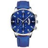Reloj de Pulsera para Hombre con Calendario en Forma de Abanico, Escamas de Diamante Romano de Tres Ojos, Reloj de Cuarzo para Hombre, de Fábrica Original