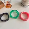Pulsera Cuadrada Grande de Resina Transfronteriza para Mujer, Pulsera Acrílica Vintage de Borde Ancho Dopamina