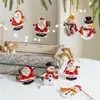 Decoración Navideña Transfronteriza Muñeco de Nieve de Resina Retro Colgante de Anciano Decoración Festiva Regalo para Niños Decoración de Árbol de Navidad