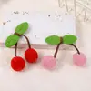 Adorable Bolita de Peluche de Cereza Pequeña Accesorios para la Cabeza de Niños Accesorios para Bolsos de Suéter Nuevo Estilo Japonés