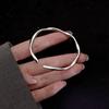 Pulsera de Plata Pura 999.9 para Mujer, Anillo Mobius Retorcido, Estilo Abierto, Diseño Juvenil, Diseño de Nicho, Hecho a Mano