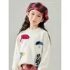 Suéter grueso de lana con cuello medio para niños y niñas, tejido jacquard de punto para otoño e invierno, capa base para niños mayores