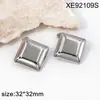 Aretes Cuadrados de Acero de Titanio Chapados en Oro de 18K para Mujer, Joyería Geométrica Simple para Oreja, Clavos Estilo Ins de Lujo Ligero, Versátiles a la Moda