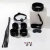 Conjunto de pelúcia erótica SM para bondage, algemas, coleira, chicote, brinquedos de treinamento, produtos para adultos para casais, conjunto de espinhos