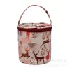 Armazenamento para linha de ponto cruz, bolsa balde estampada, bolsa de armazenamento para ferramentas de crochê, armazenamento de linha para atacado do fabricante