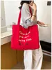 Nova Bolsa de Ombro Casual de Grande Capacidade 2026 para Mulheres, Bolsa Tote de Lona Versátil Estilo Coreano para Trabalho e Deslocamento